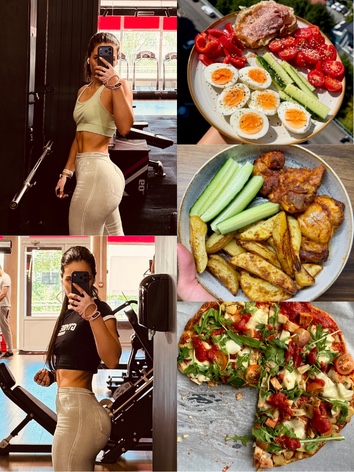 Roxana la sală și câteva dintre mesele ei echilibrate